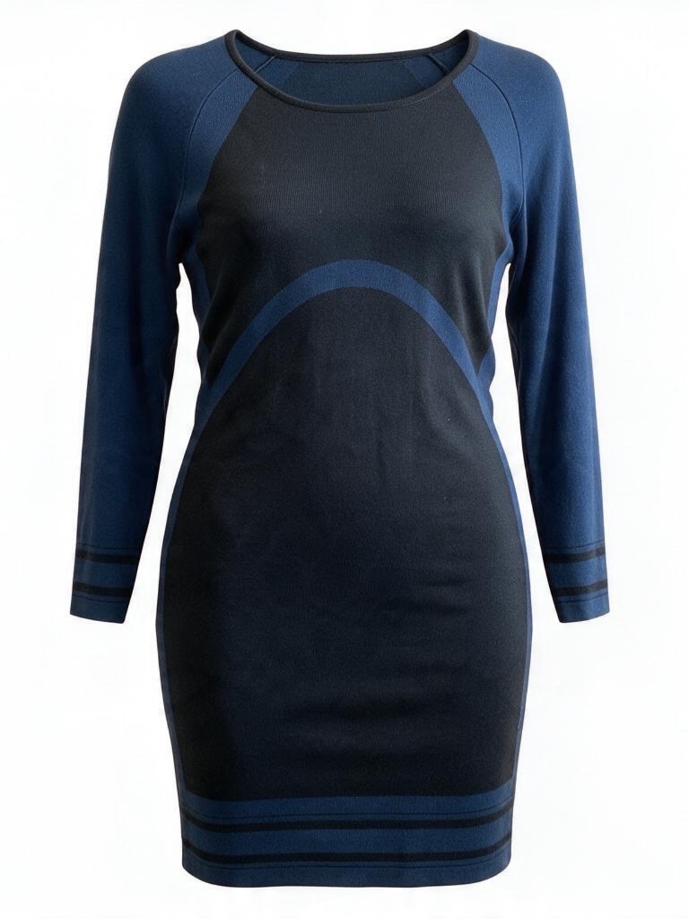 H1- Max Studio Women’s Large Elegant Blue and Black Women's Dress